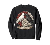 Crow Raven Dove Eternal Balance Yin-Yang Blanc Rouge Roses Tee Sweatshirt