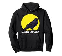 Crow Raven Moon Lunar Lunatic Crow Fan Corbeau Animal Sweat à Capuche