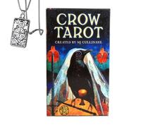 Crow Tarot - Jeu de Poche pour débutants avec Collier - Design Mystique, Facile à Utiliser