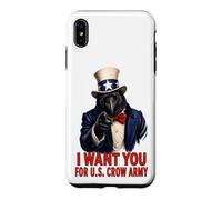Crow USA Funny Vintage Juillet 4th Independence Day Veteran Coque pour iPhone XS Max