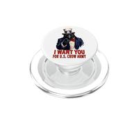 Crow USA Funny Vintage Juillet 4th Independence Day Veteran PopSockets PopGrip pour MagSafe