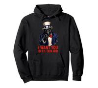 Crow USA Funny Vintage Juillet 4th Independence Day Veteran Sweat à Capuche