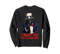 Crow USA Funny Vintage Juillet 4th Independence Day Veteran Sweatshirt