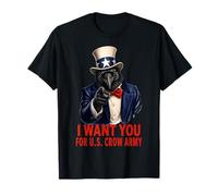 Crow USA Funny Vintage Juillet 4th Independence Day Veteran T-Shirt