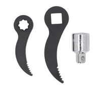 Crowbar Adapter Head Tool | 3/8 & 1/2 Inch Drive Serrated Head for Half Shaft Removal | Robust Pry Bar Wrench Adaptor for Automotive/Demolition/Repair