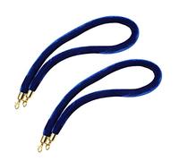 Crowd Control Rope Barrier,Blue Velvet Stanchion Rope with Polished Gold Hooks, Stanchion Queue Barrier Velvet Rope 3.3/4/5/6/7/8/9/10ft(100cm/3.3ft)