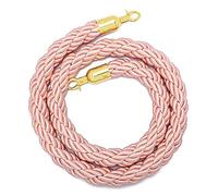 Crowd Control Rope Queue Line Barrier,Stanchion Hemp Rope for Business with Hook, Queue Barrier Twisted Rope for Restaurants/Hotels/Cinemas, Safety Barriers(Pink,16ft/487cm)
