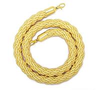 Crowd Control Rope Queue Line Barrier,Stanchion Hemp Rope for Business with Hook, Queue Barrier Twisted Rope for Restaurants/Hotels/Cinemas, Safety Barriers(Yellow,6ft/183cm)