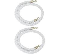 Crowd Control Stanchion Rope Corde de queue de chanvre blanc de 1,5 m pour étalons Finition polie Durable andBarrier Corde pour gestion d'événements et systèmes de file d'attente
