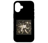 Crowd Surfing Cat Meme Disco Party Cat Gang Night Club Coque pour iPhone 16