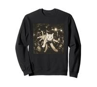 Crowd Surfing Cat Meme Disco Party Cat Gang Night Club Sweatshirt