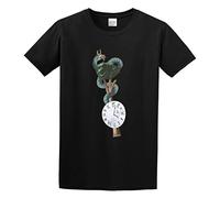Crowded House Time on Earth Serpent Print Unisex T-Shirts Men Tee Cotton Tops Black Shirt 3XL