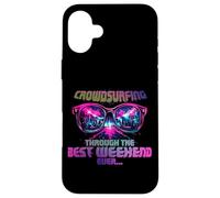 CROWDSURFING Through The Best Weekend Ever Coque pour iPhone 16 Plus