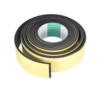 CROWEL 10M EVA Black Foam Rubber Tape - Strong Adhesive Waterproof Seal Weather Stripping for Windows/Doors Home/Automotive Use(5m X 20mm X 3mm)