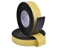 CROWEL 1pc Black Foam Rubber Strip - Single Sided Waterproof Adhesive Tape 1-5mm Thick for Window/Door Sealing Anti-Collision(5mmX3MX8mm)