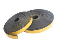 CROWEL 1pc Flat Foam Sealing Strip - 2M/10M Strong Adhesive Black EVA Rubber Tape for Insulation & Anti-Collision(2mm x 20mm x 10m)