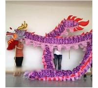 CROWEL Danse du Dragon Chinois en Soie 10m(Purple)