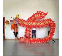 CROWEL Danse du Dragon Chinois en Soie 10m(Red)