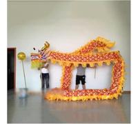 CROWEL Danse du Dragon Chinois en Soie 10m(Yellow)