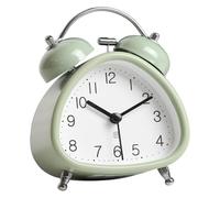 CROWEL Réveil Vintage, réveils for Gros dormeurs, réveil Silencieux à Double Cloche en métal, réveils rétro de Chevet avec Fonction veilleuse(Green)