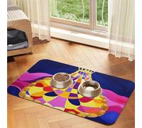 Crown and Robe Tapis d'alimentation pour chien et chat - En cuir absorbant - Imperméable - Pas de taches - Séchage rapide - Antidérapant - 60 x 40 cm