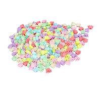 Crown Beads Plastic Colorful Perforated Pendant DIY Jewelry Making Supplies 300Pcs Mixed Color Beads for Kids Crafts and Decorations