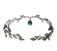 Crown Bridal Rhinestone Waterdrop Leaf Hair Accessories Romantic Head Accessories for Women pour les occasions spéciales et les festivals(Green 1)