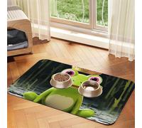 Crown Frog Tapis d'alimentation absorbant en cuir PU pour chien et chat - Protège les sols - Dos en caoutchouc antidérapant - Facile à nettoyer - 40 x 60 cm