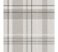CROWN Harris Check M1871 Papier peint texturé de luxe Gris doux