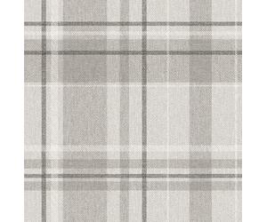 CROWN Harris Check M1871 Papier peint texturé de luxe Gris doux