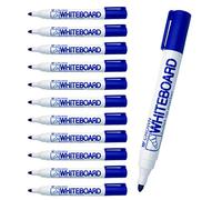 CROWN Lot de 12 marqueurs effaçables à sec Bleu 2 mm