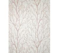 Crown M1874 Lynford Trees Papier peint vinyle poids moyen Blush