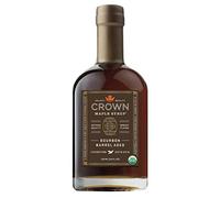 Crown Maple Bourbon Barrel Aged Organic Maple Syrup, 25 Fl Oz, Pancakes, Flavor Cocktails, Marinades and Sauces