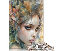 Crown of Autumn Leaves Puzzle 1000 Pieces Cadeau Unique Jeu Éducatif Challenge Toy À De Qualité Supérieure Peinture Art pour Adultes Enfants 1000pcs (38x26cm)