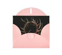 Crown Of Thorns Carte de vœux de vacances en papier nacré avec enveloppes pour amis, famille