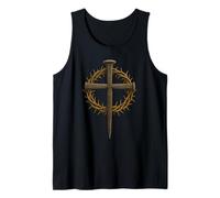 Crown of Thorns Nail Cross Christian Faith Jesus is King Débardeur