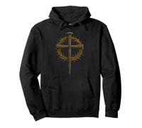 Crown of Thorns Nail Cross Christian Faith Jesus is King Sweat à Capuche