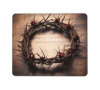 Crown of Thorns Tapis de souris avec base en caoutchouc antidérapant pour ordinateur portable 20,1 x 24,1 cm