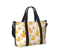 Crown Sac de sport de voyage mignon imprimé canard pour femme, article personnel pour la nuit, le week-end, le sport, sac de sport pour homme et femme