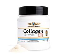 Crown Sport Nutrition Collagen RAW Collagène hydrolysé de type I Peptan + glycine, lysine et vitamine C | goût neutre | 400 g | Certifié antidopage Informed-Sport