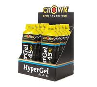 Crown Sport Nutrition HyperGel 45 Gel énergétique avec 45 g de glucides Rapport 1:0,8 + Sodium (165-400 mg) | Sans et avec caféine (80 mg/gel) | Texture fluide | Certifié Informed-Sport