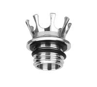 Crown Style Fuel Tank Cap Motorcycle Ventilation Fuel Port Suitable Compatible With Davidson Sport 1200 XL 883 King Of The Road FLHR Soft Tail Dyna Touring(Chrome)