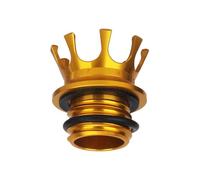 Crown Style Fuel Tank Cap Motorcycle Ventilation Fuel Port Suitable Compatible With Davidson Sport 1200 XL 883 King Of The Road FLHR Soft Tail Dyna Touring(Yellow)
