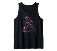 Crowned Raven Dark Romance Gothic Bordeaux Rose et Bougie Débardeur