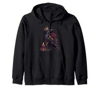 Crowned Raven Dark Romance Gothic Bordeaux Rose et Bougie Sweat à Capuche