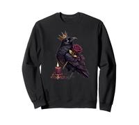Crowned Raven Dark Romance Gothic Bordeaux Rose et Bougie Sweatshirt