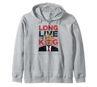 Crowned Trump Long Live The King - Meme Patriotique Trump Sweat à Capuche