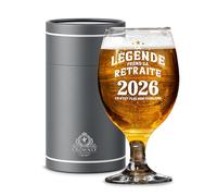 CROWNLY CRYSTAL® Verre À Bière Retraite 2026 Légende Prend Sa Retraite Ce N Est Plus Mon Problème Coffret Cadeau Premium Idée Cadeau Homme Papa Grand Père Collègue