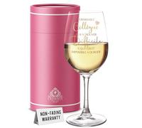 CROWNLY CRYSTAL Verre à Vin Personnalisé Cadeau Collègue Formidable Collègue Dur à Trouver et Impossible à Oublier - Coffret Cadeaux Départ Retraite Collègues 475ml