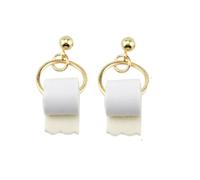 CrownOfRibbons Boucles d'oreilles Fantaisie Amusantes, Bijoux en Rouleau de Papier Toilette, Mignon, Funky, Cool